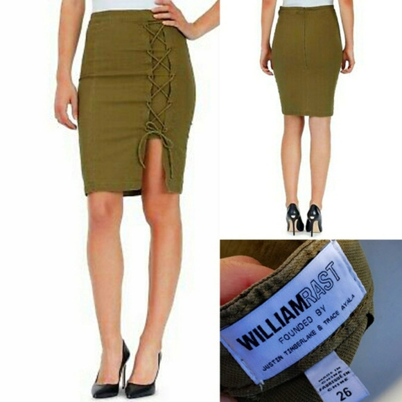 William Rast  Green Lace-up‎ - Picture 1 of 6